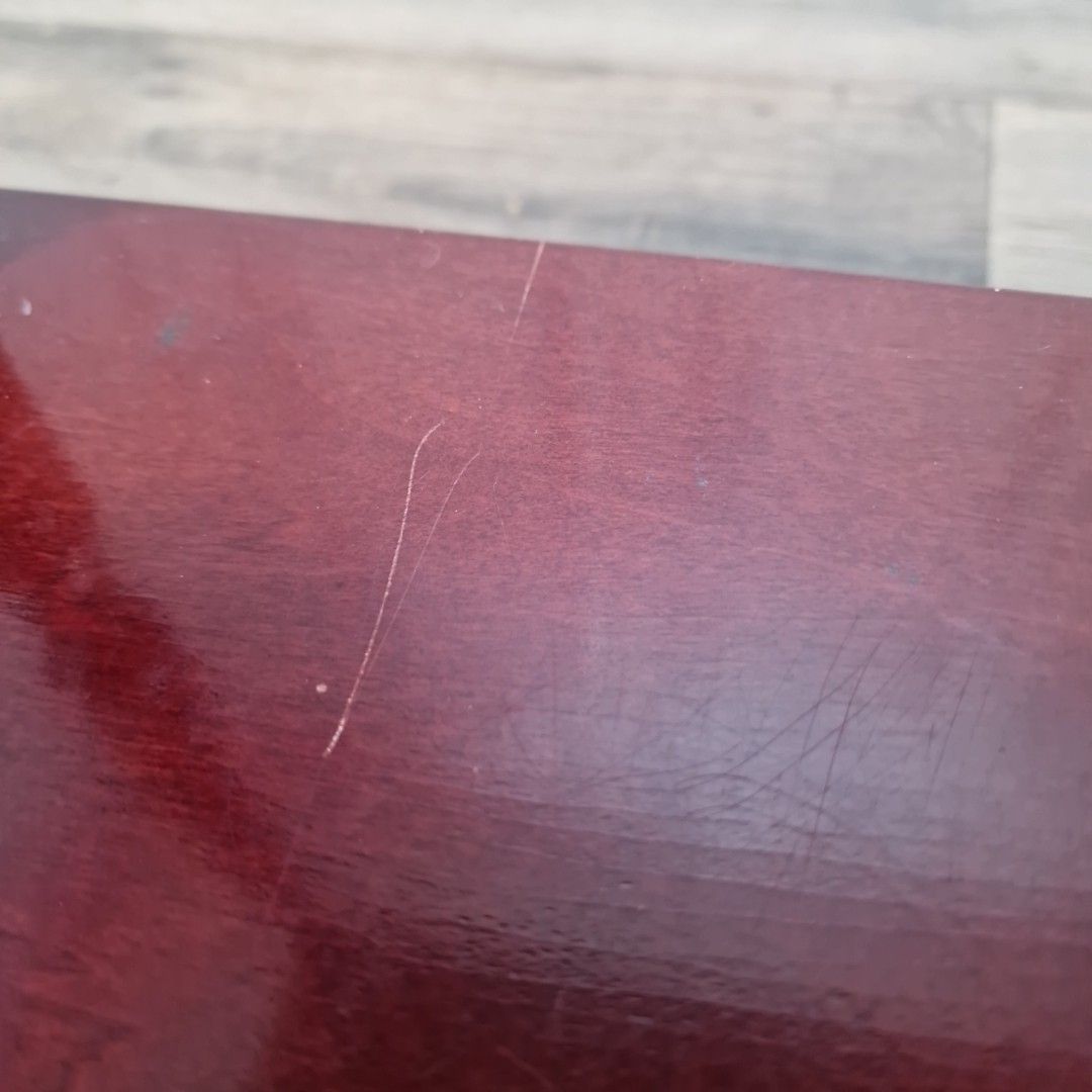 Furniture Vintage Hall Side Table Turned Legs Mahogany Finish Telephone Occasional photo