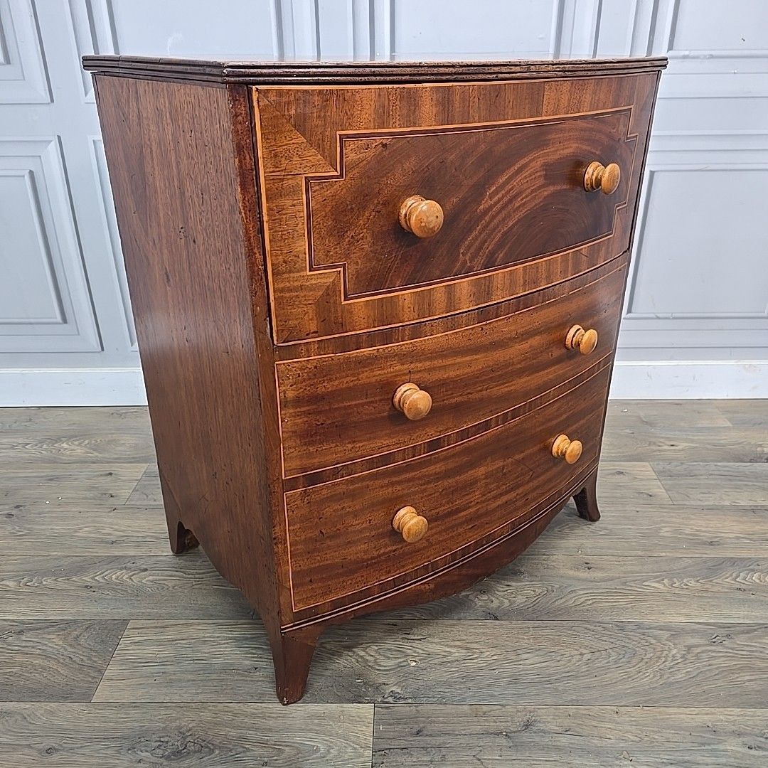 Antique Commode Cabinet Chest Drawer Storage / Lamp Table Mahogany Georgian photo furniture