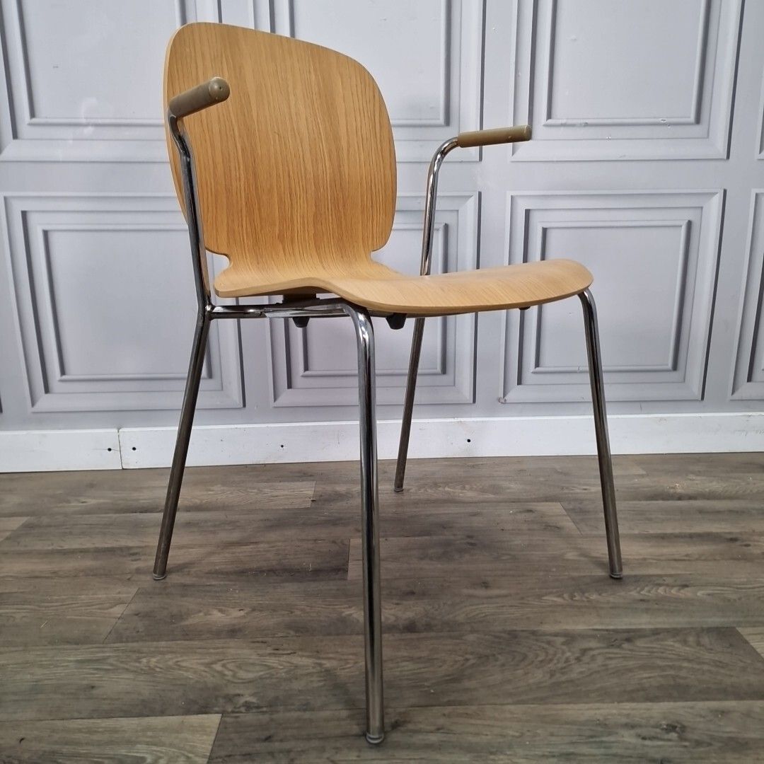 Retro Ikea Dietmar Chair Chrome Mid Century Danish Style Arm Office Desk Seat photo furniture