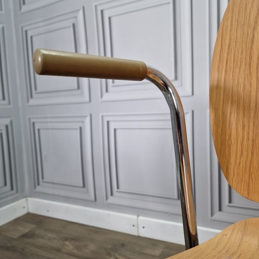 photo furniture Retro Ikea Dietmar Chair Chrome Mid Century Danish Style Arm Office Desk Seat