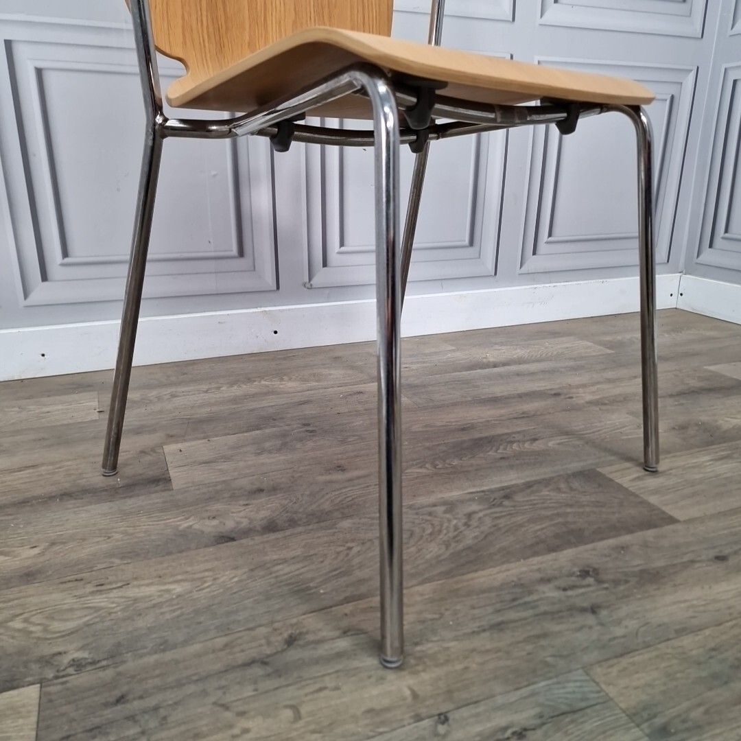 photo vinterior Retro Ikea Dietmar Chair Chrome Mid Century Danish Style Arm Office Desk Seat