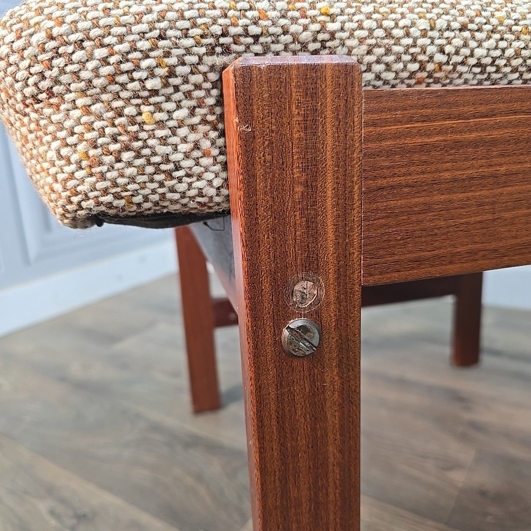 Vintage Teak Lounge Chair Mid Century Scandinavian – Wool Upholstery Retro Mcm photo buy