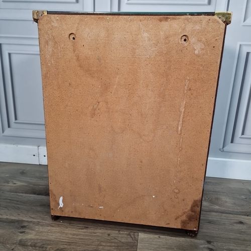 Retro Vintage Bedside Drawers Side Table Velvet Fabric Chest Mid Century photo vinterior