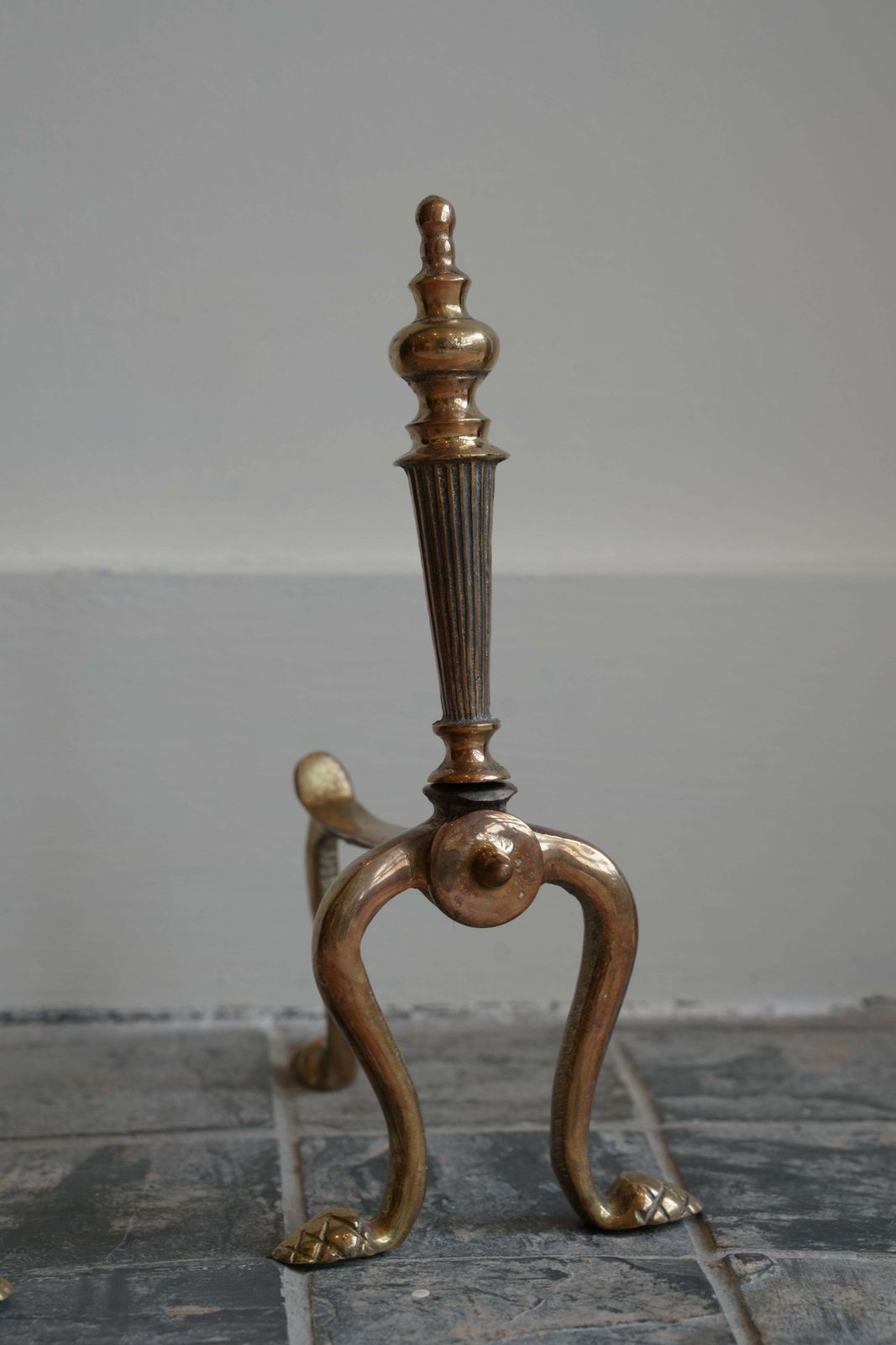 Victorian Brass Firedogs, photo Home Fixtures