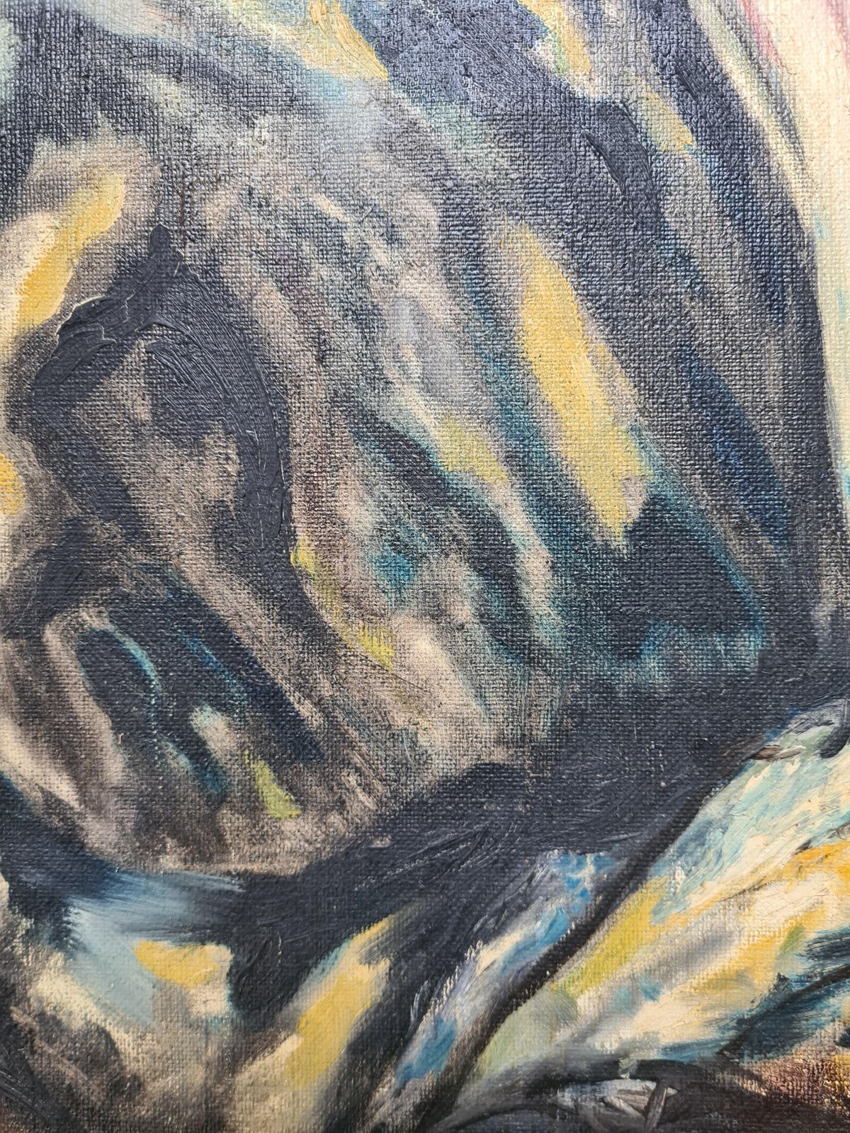 photo furniture Midcentury Expressionist Portrait Painting, Oil On Canvas, Circle Ludwig Meidner From 1961 By Lirondo