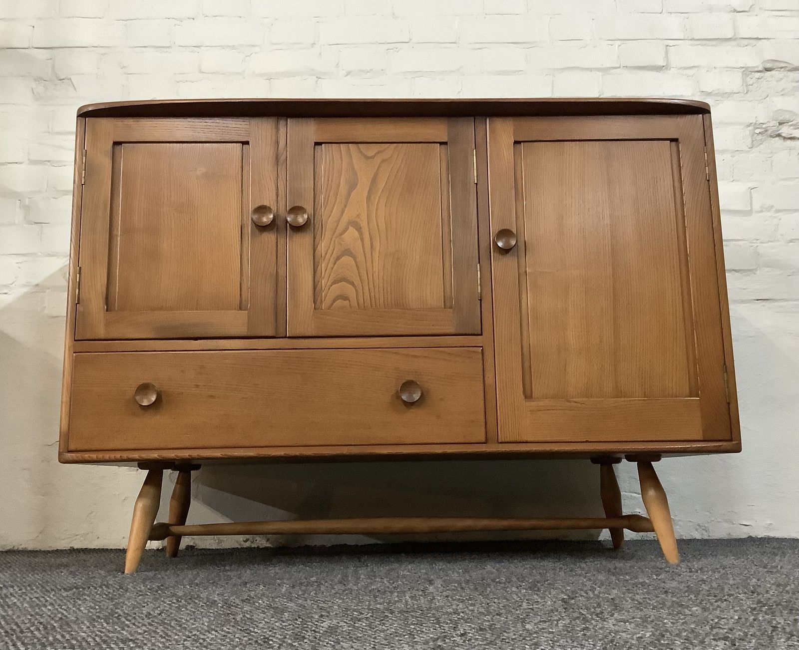 Ercol Windsor 366 Sideboard In Original Natural Elm Finish. photo furniture