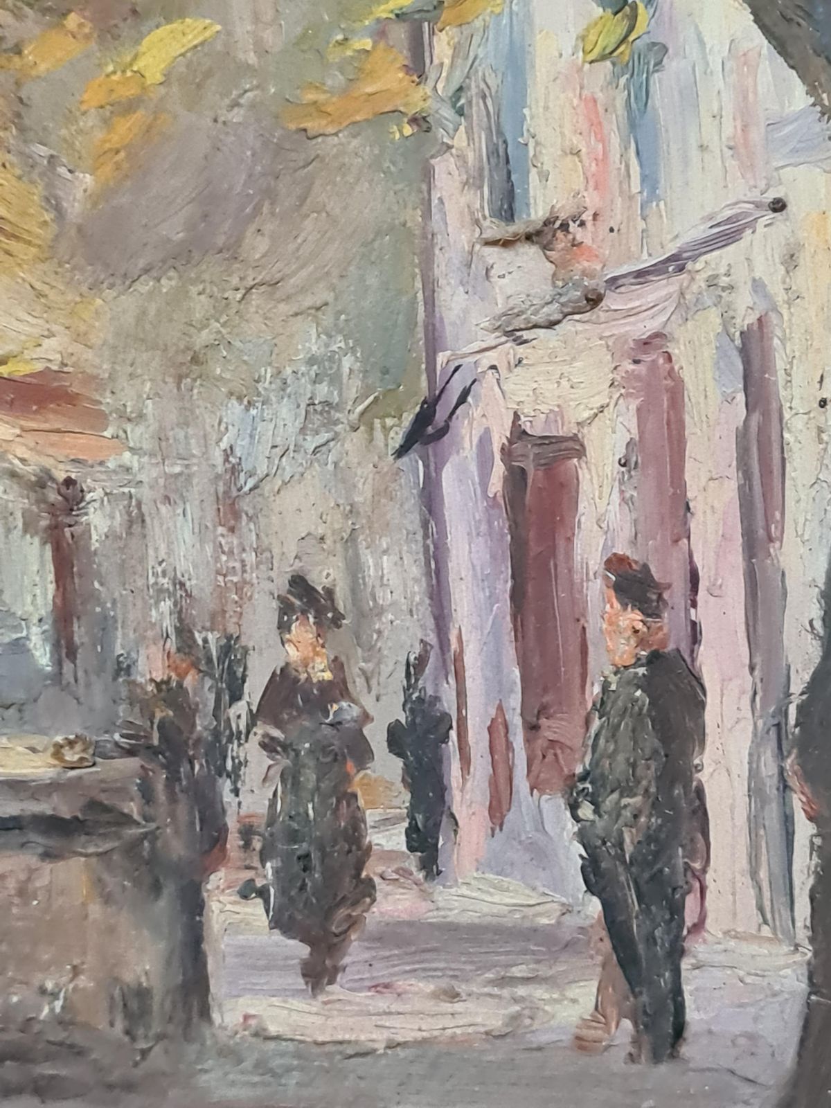 Louis Audibert French Impressionist, Oil On Board, Street View Of Nice, Southern France 1918 photo furniture
