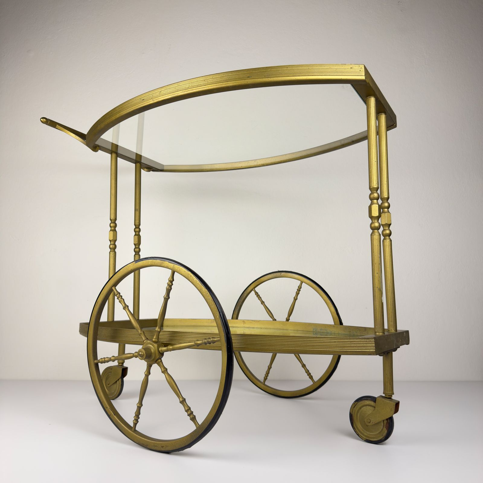 Vintage Metal Bar Cart, Italy 1950s