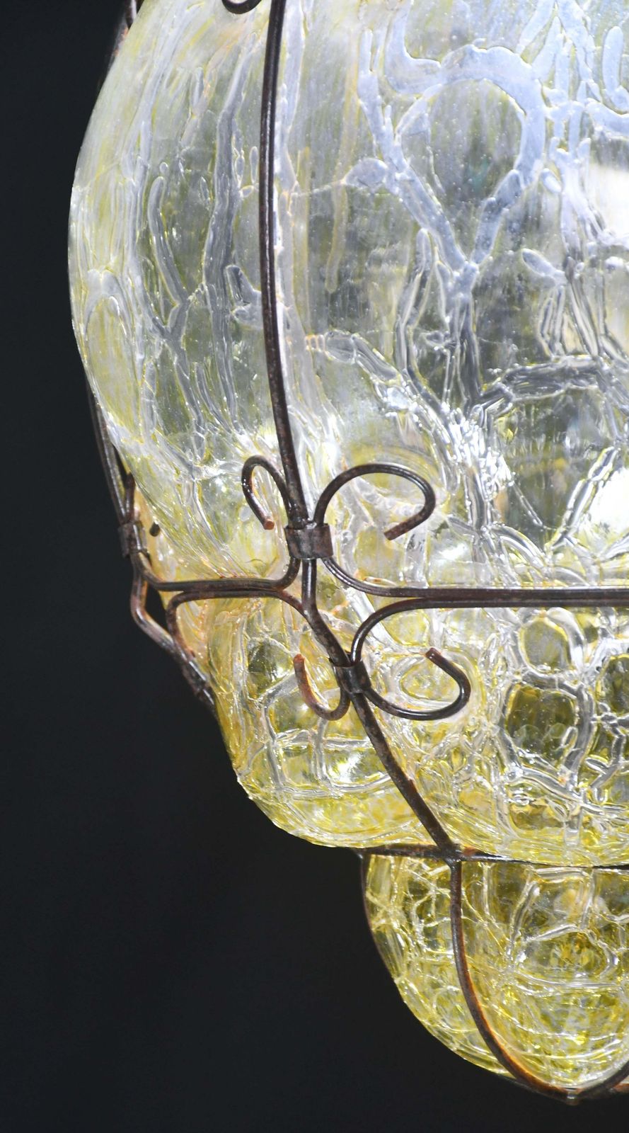 Wonderful Yellow Colour Venetian Lantern, Seguso Murano Glass, Italy, 1950s photo 1777.0