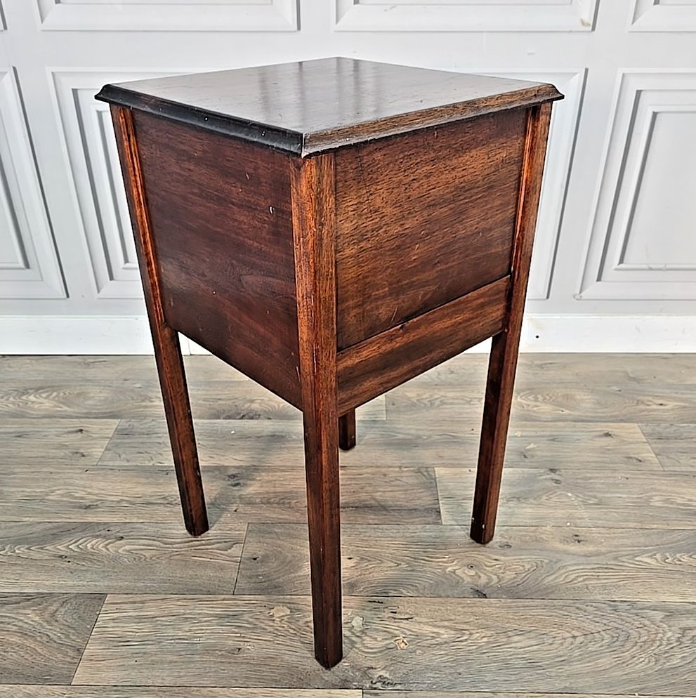 Antique Sewing Cabinet Mahogany Pot Cupboard Bedside Table Storage Box Wooden photo furniture
