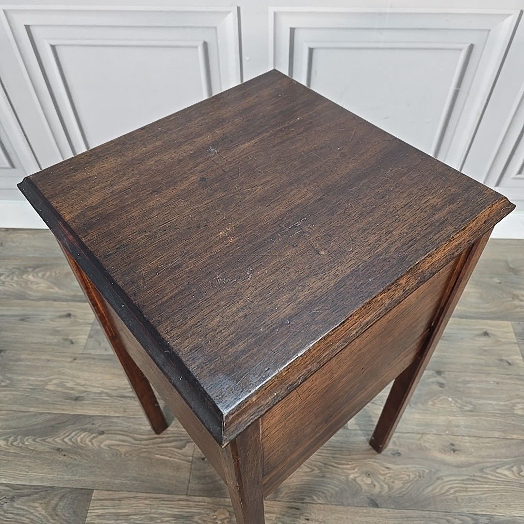 Antique Sewing Cabinet Mahogany Pot Cupboard Bedside Table Storage Box Wooden photo for sale