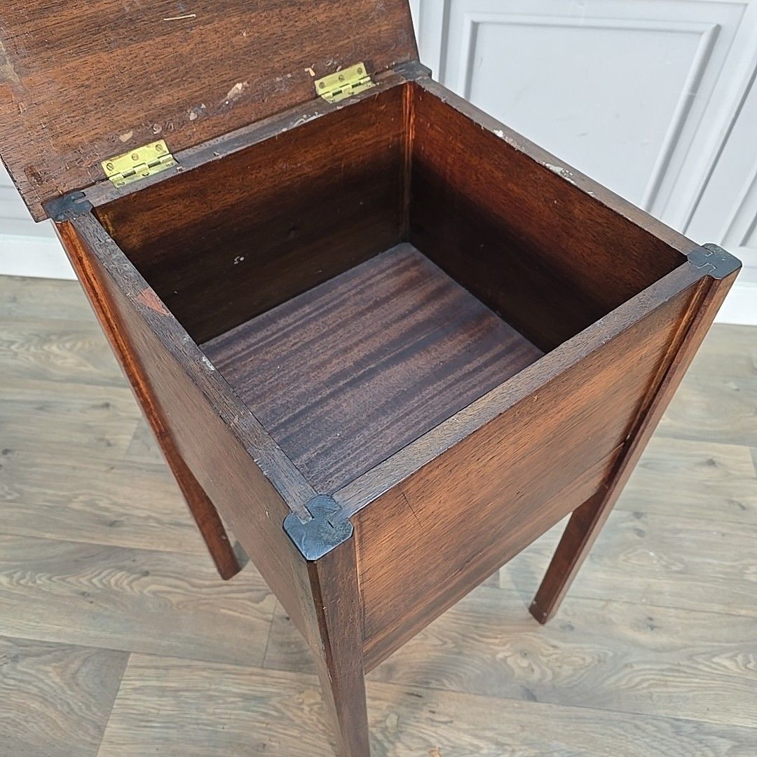 Antique Sewing Cabinet Mahogany Pot Cupboard Bedside Table Storage Box Wooden photo 140.0