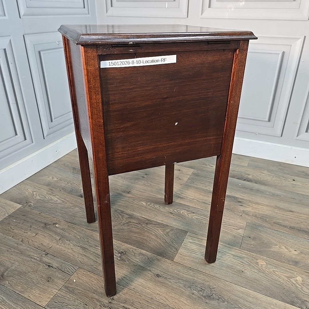 photo vintage Antique Sewing Cabinet Mahogany Pot Cupboard Bedside Table Storage Box Wooden