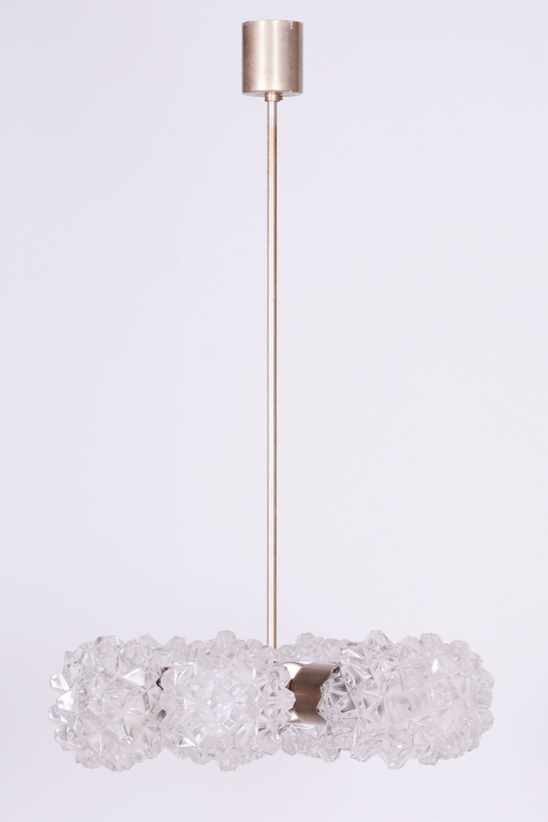 Restored Mid Century Chandelier, By Kamenický šenov, Brass, Glass, Czech, 1960s photo furniture