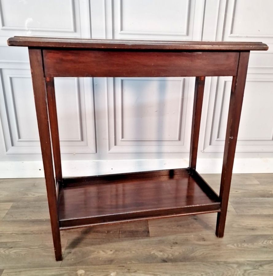 Vintage Hall Console Table Mahogany Two Tier Occasional Lamp Solid Wood photo furniture