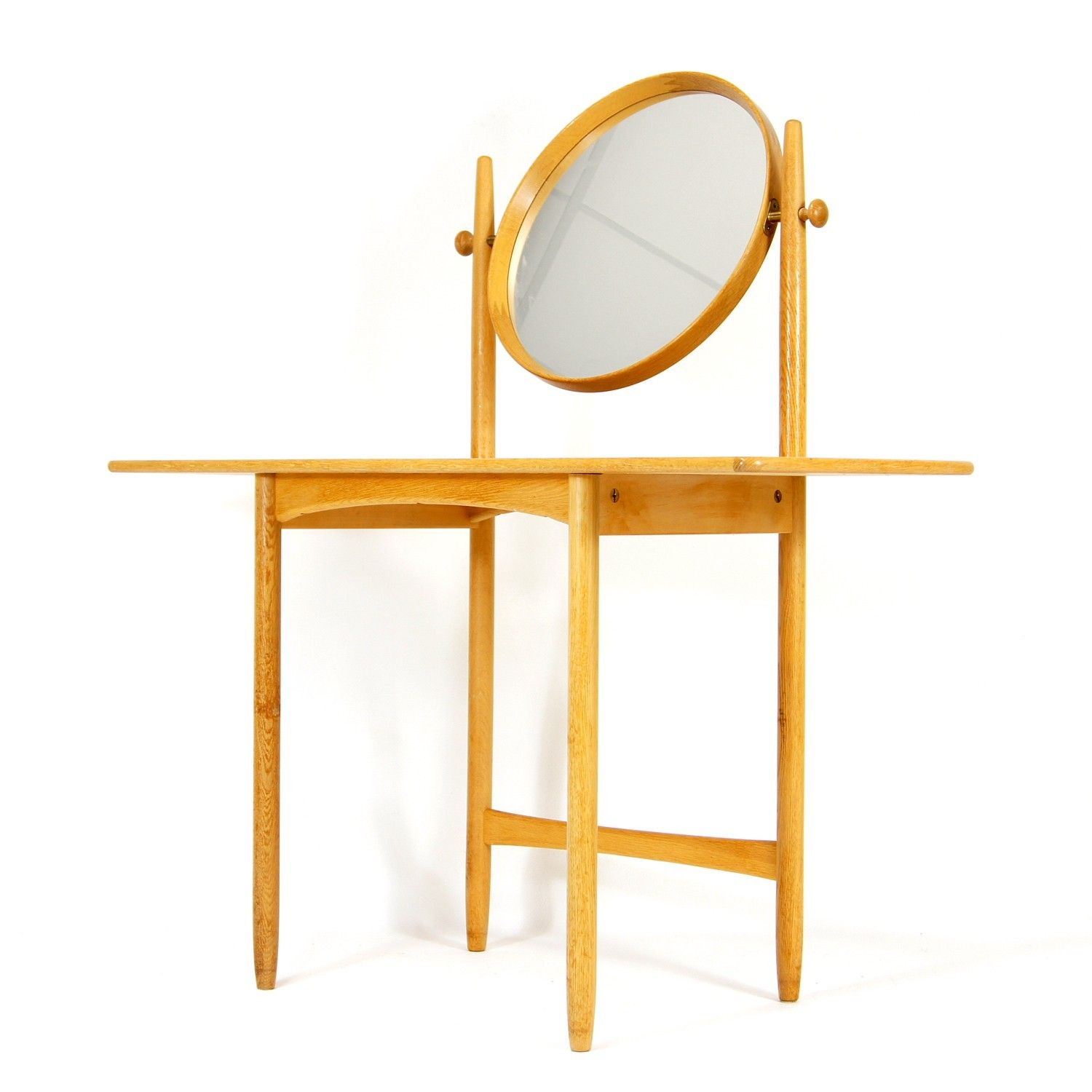 Retro Vintage Oak Dressing Table Vanity Office Desk Teak 50s 60s 70s Danish Mcm