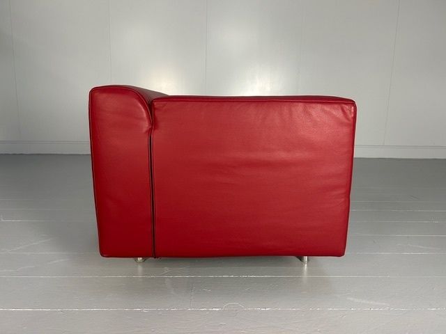 Cassina "250 Met" Large Sofa In Deep Red "Carminio" Pelle Scozia Leather photo Furniture