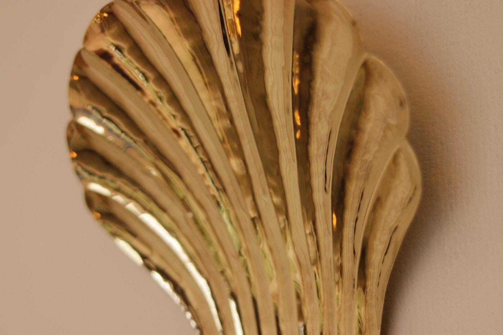 545.0 Large Mid Century Swedish Brass Sconces photo