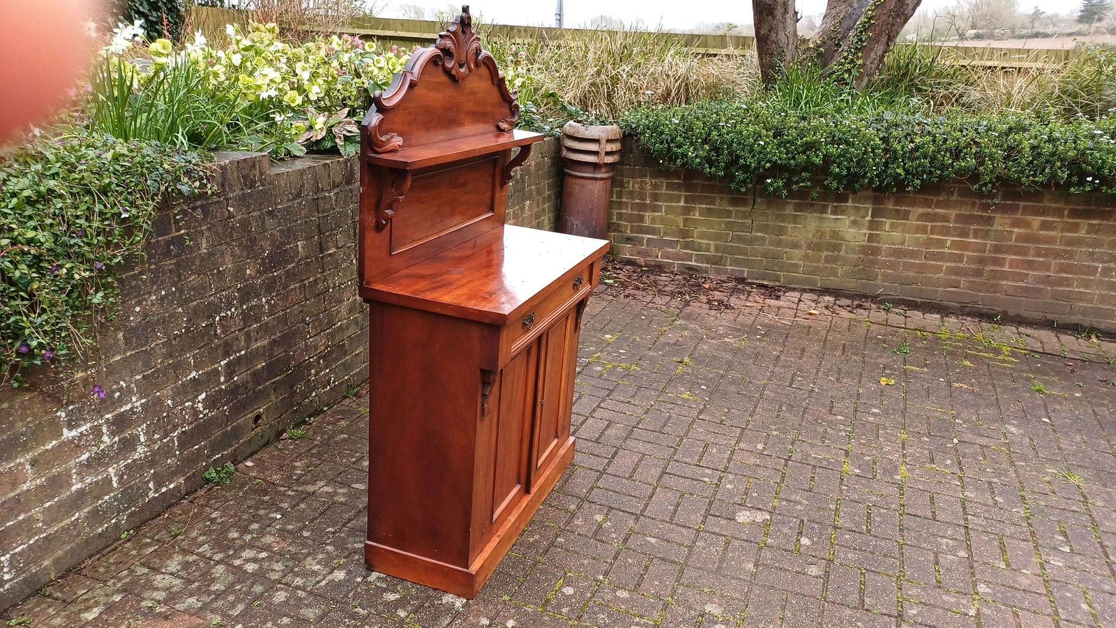 Beautiful Vintage Mahogany Victorian Sideboard Cupboard Dresser Chiffoniere photo vintage