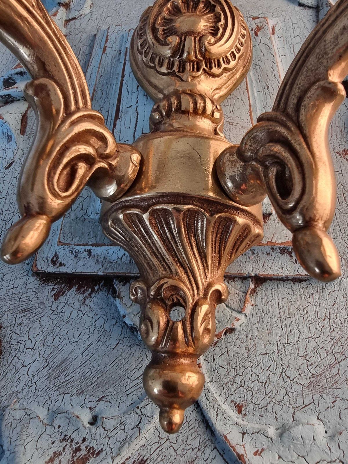 Solid Bronze Wall Light Sconces   Vintage French Bronze Wall Candle Sconces   Electric Wall Lighting   Chateau Decor photo buy