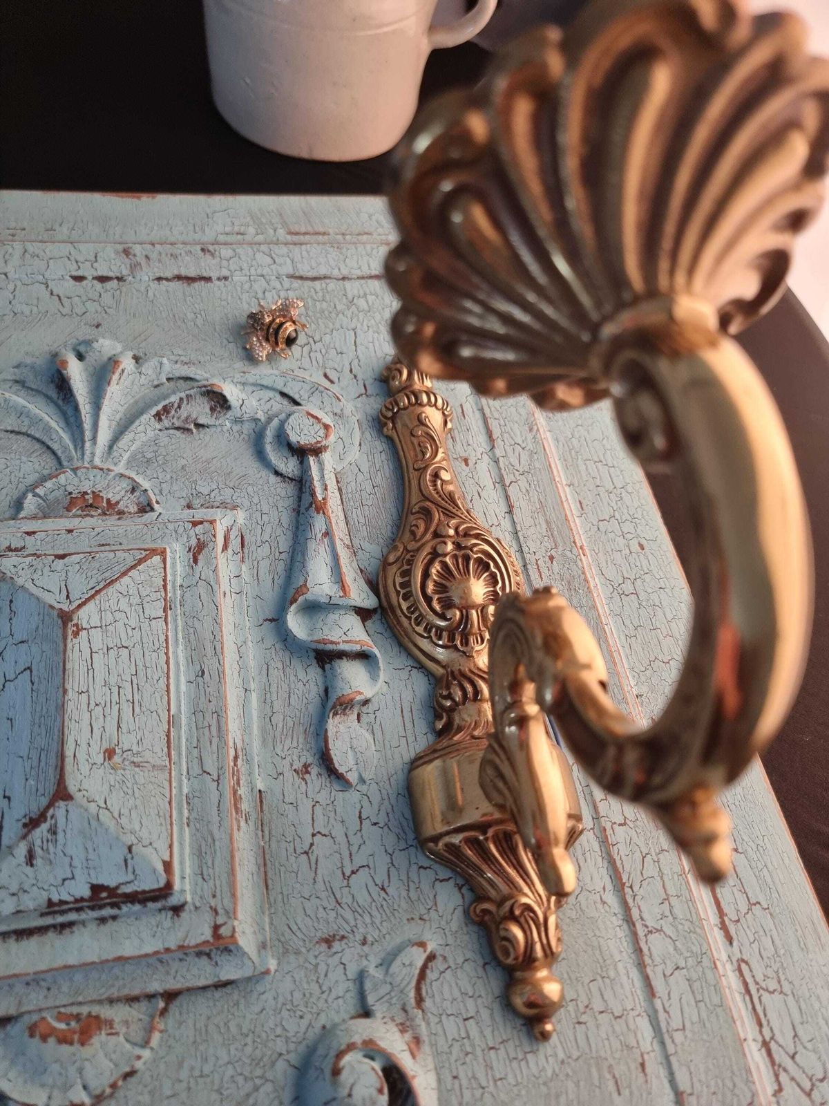 230.0 Solid Bronze Wall Light Sconces   Vintage French Bronze Wall Candle Sconces   Electric Wall Lighting   Chateau Decor photo