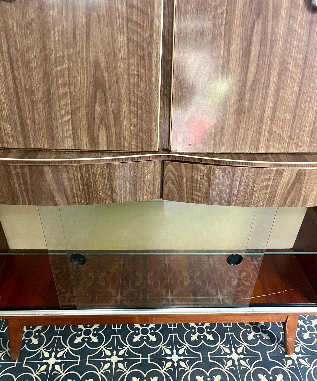 photo for sale Retro 1960’s Mid Century Writing Desk And Vintage Cocktail Drinks Cabinet