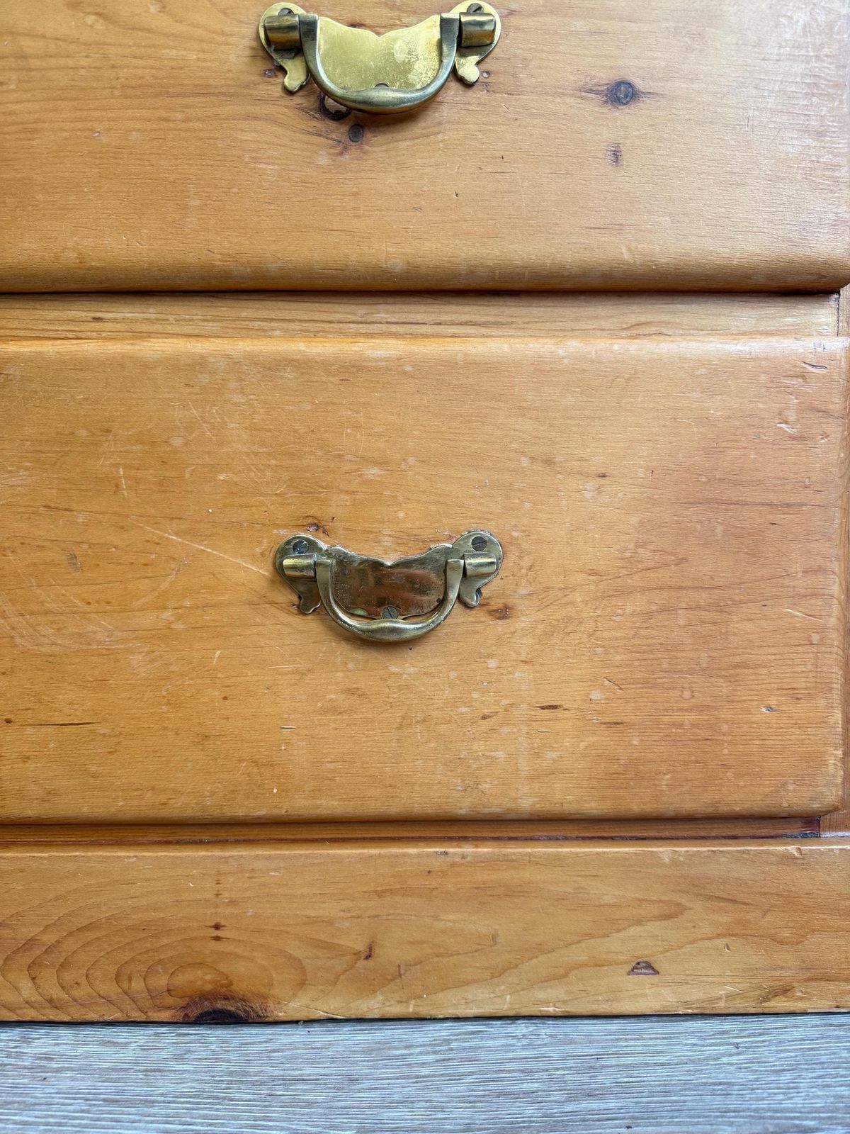 450.0 Antique Solid Pine Chest Of Drawers   Original Dovetail Design photo