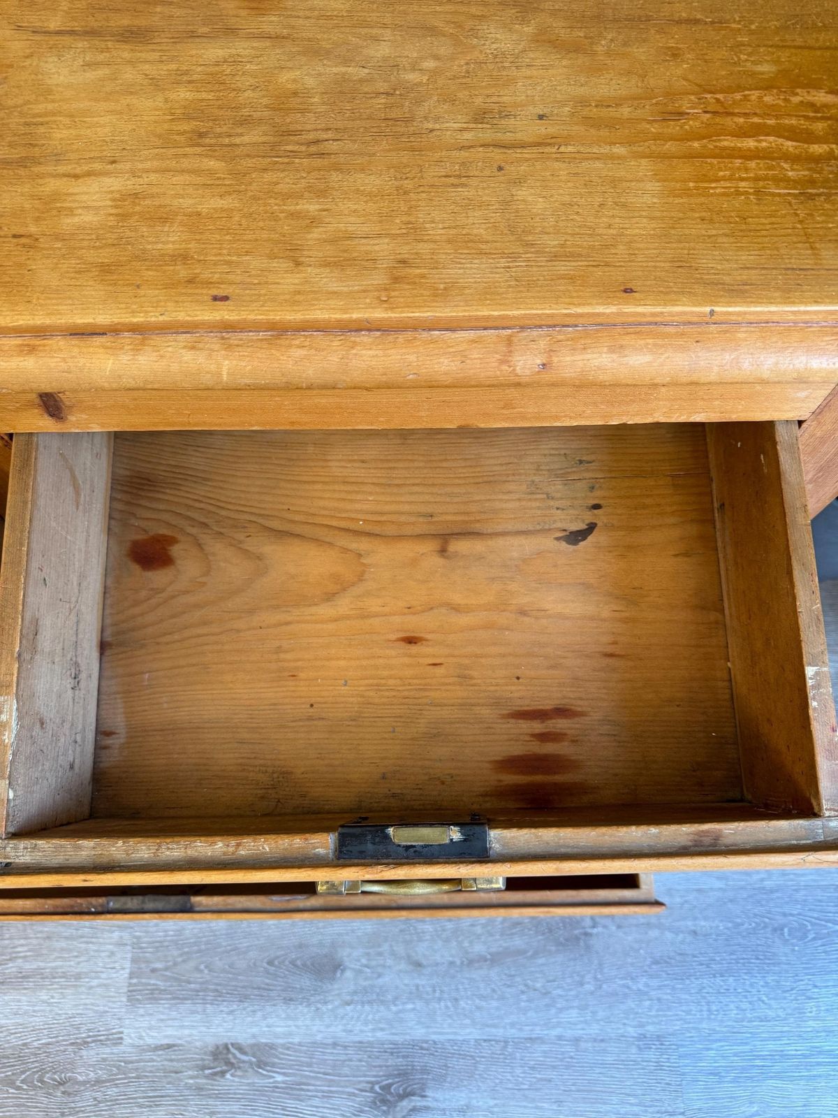 photo vinterior Antique Solid Pine Chest Of Drawers   Original Dovetail Design