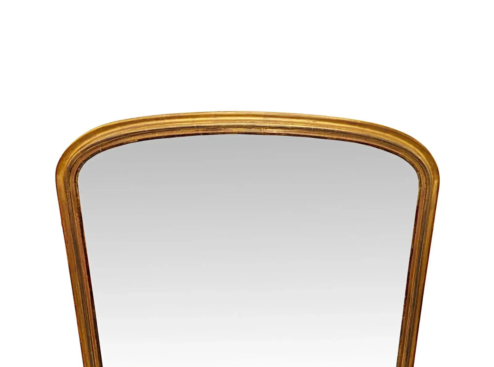 A Gorgeous Large 19th Century Simple Design Giltwood Archtop Overmantel Mirror photo furniture
