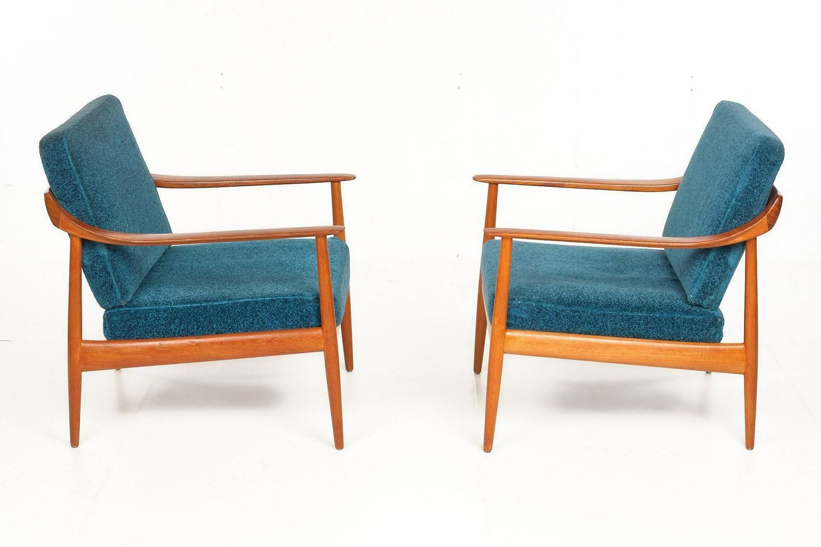 Pair Of Easy Chairs, Vintage, Knoll Antimott, Teakwood, Germany Vintage photo furniture