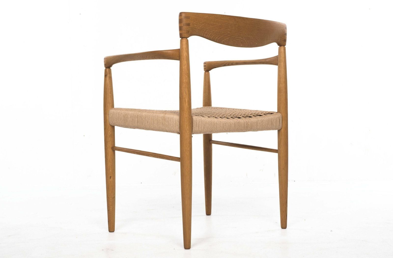 Armchair By Henry W. Klein, Bramin, Oak, With New Paper Cord photo buy