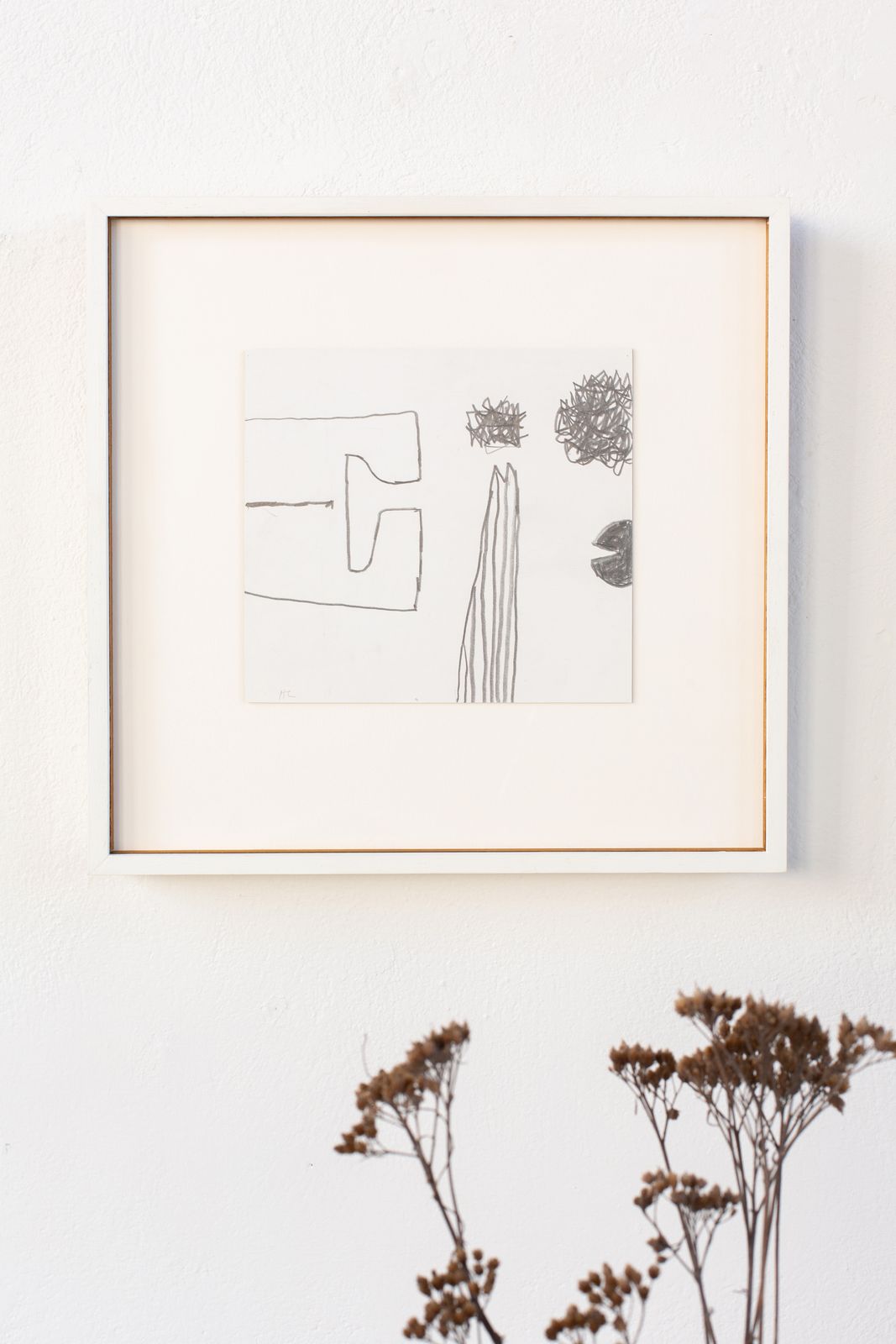 Abstract In Pencil On Paper By Henry Cliffe, Signed C1970