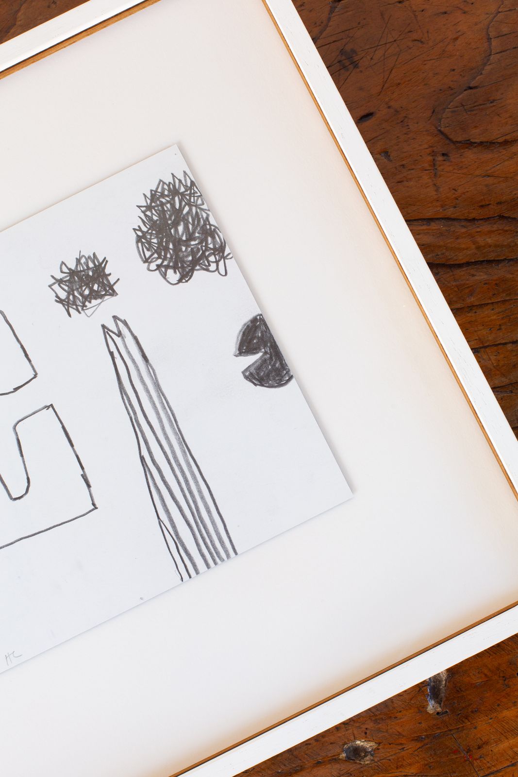 Abstract In Pencil On Paper By Henry Cliffe, Signed C1970 photo furniture