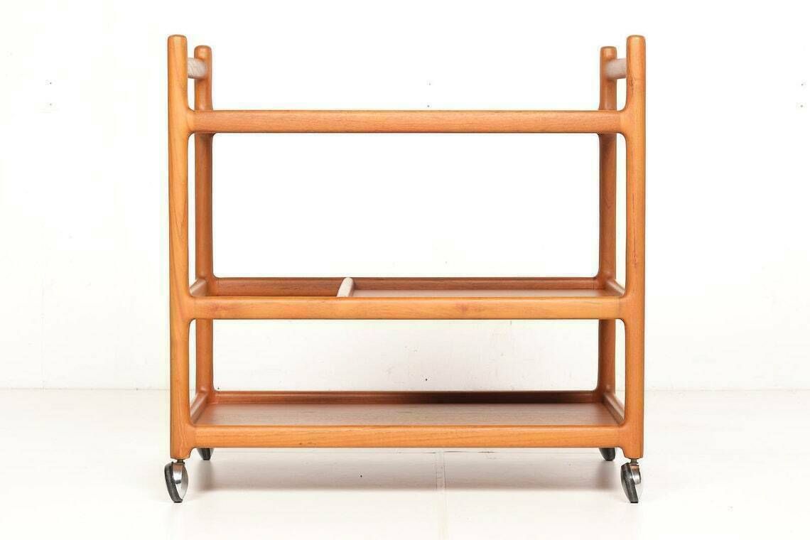 Tea Trolley, Johannes Andersen For Silkeborg, Teak, Vintage, Partly Solid