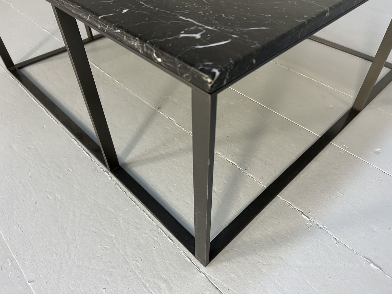 photo furniture B&B Italia "Lithos" Coffee Table In Black "Marquina" Marble