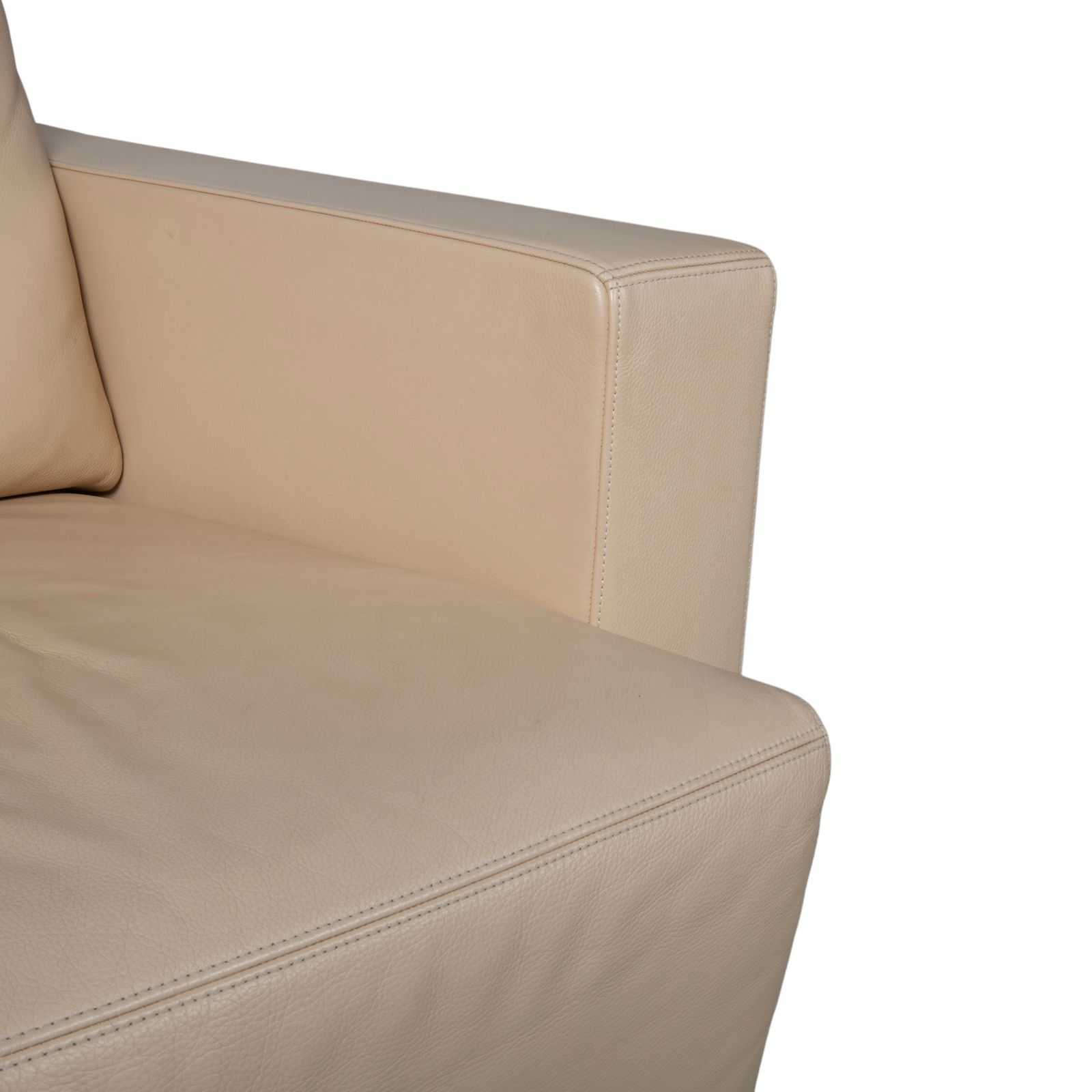 Fauteuil Walter Knoll Nelson en cuir crème beige photo Mobilier