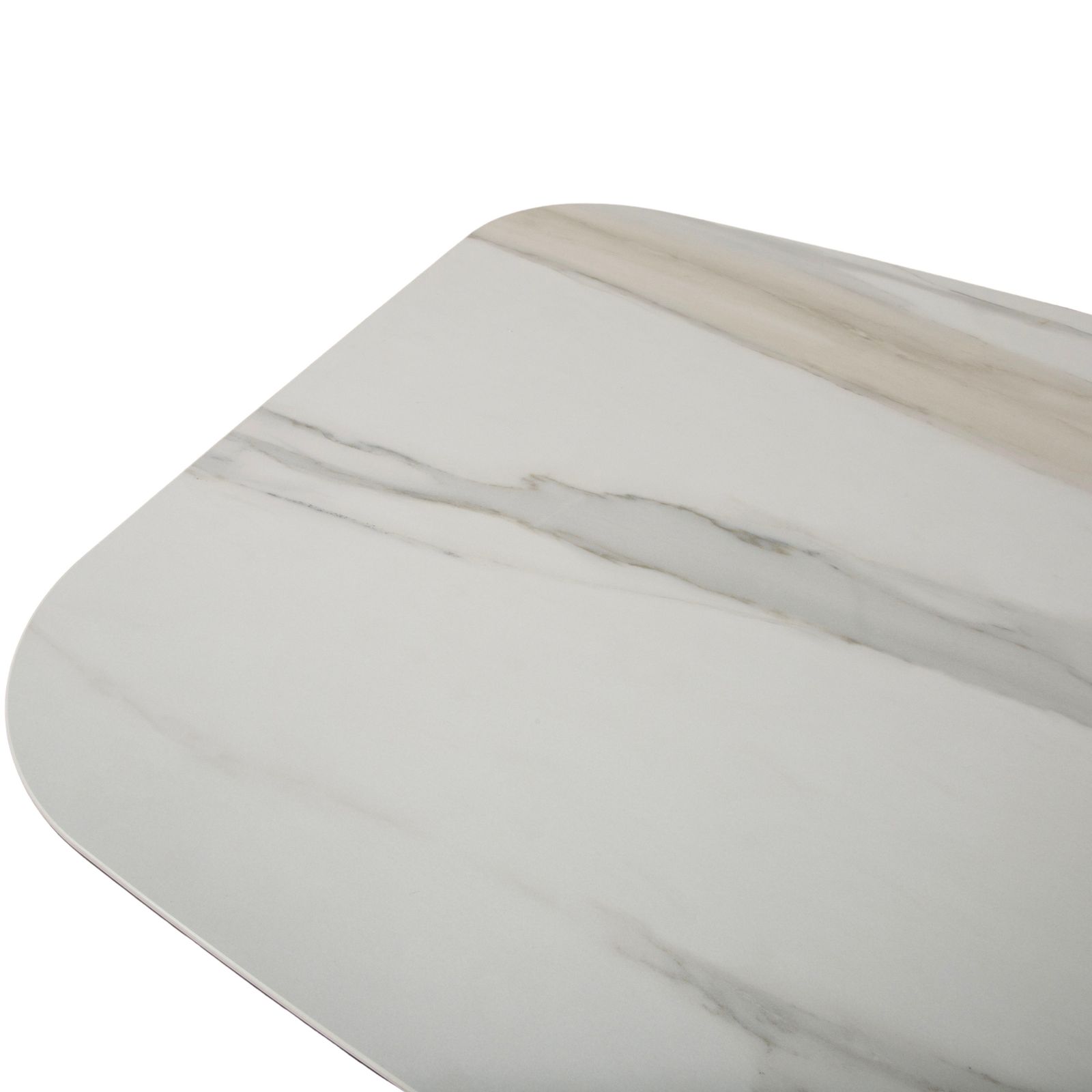 Cattelan Italia Gordon Ceramic Stone Marble Dining Table Cream Dining Room photo vinterior