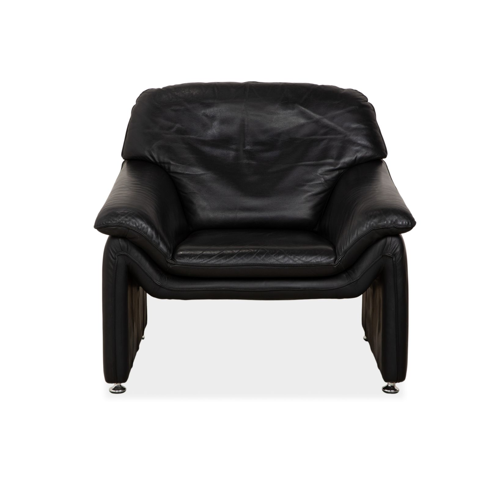 Lauuser Atlanta Leather Armchair Black photo vintage