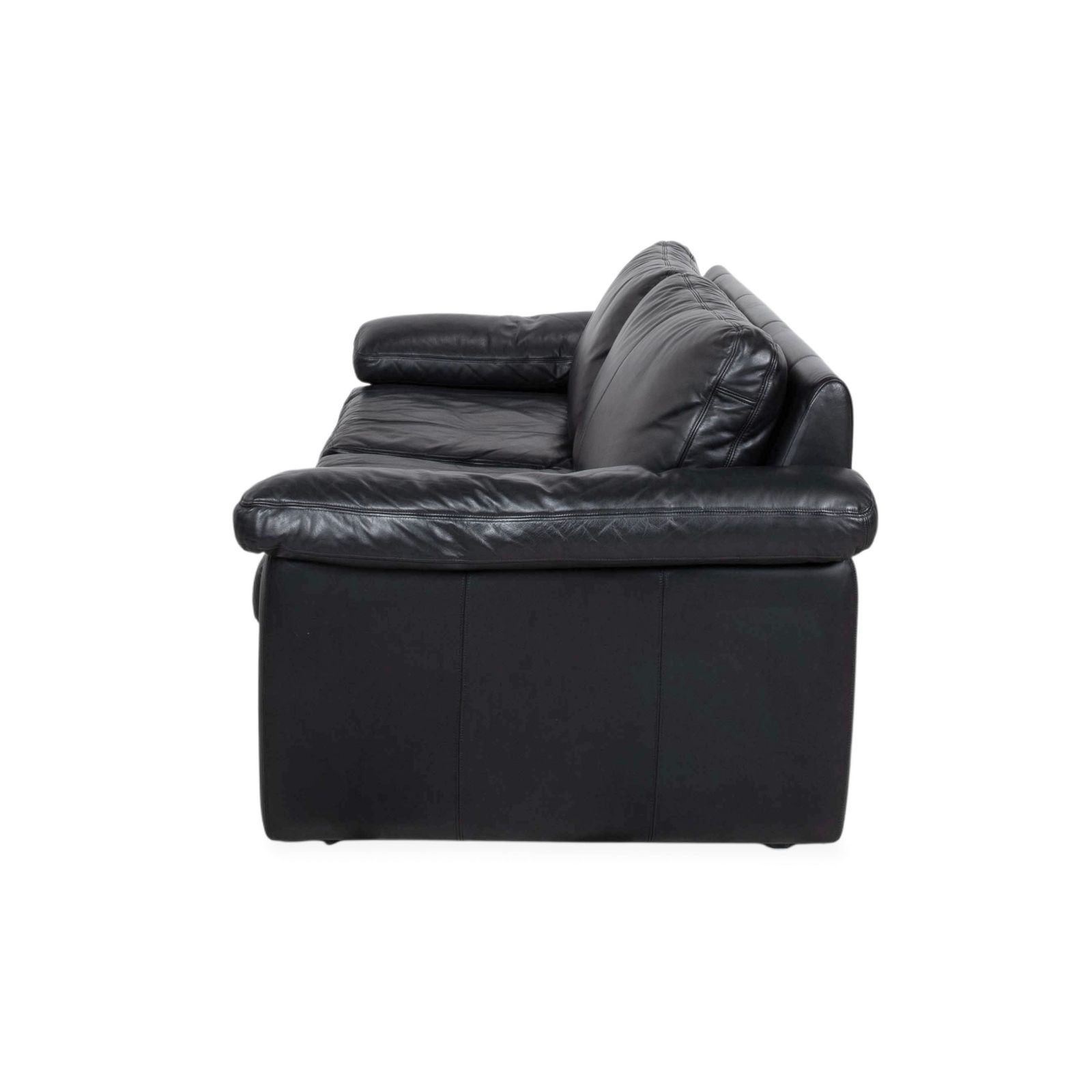 photo furniture Canapé 2 places Cor Conseta en cuir noir