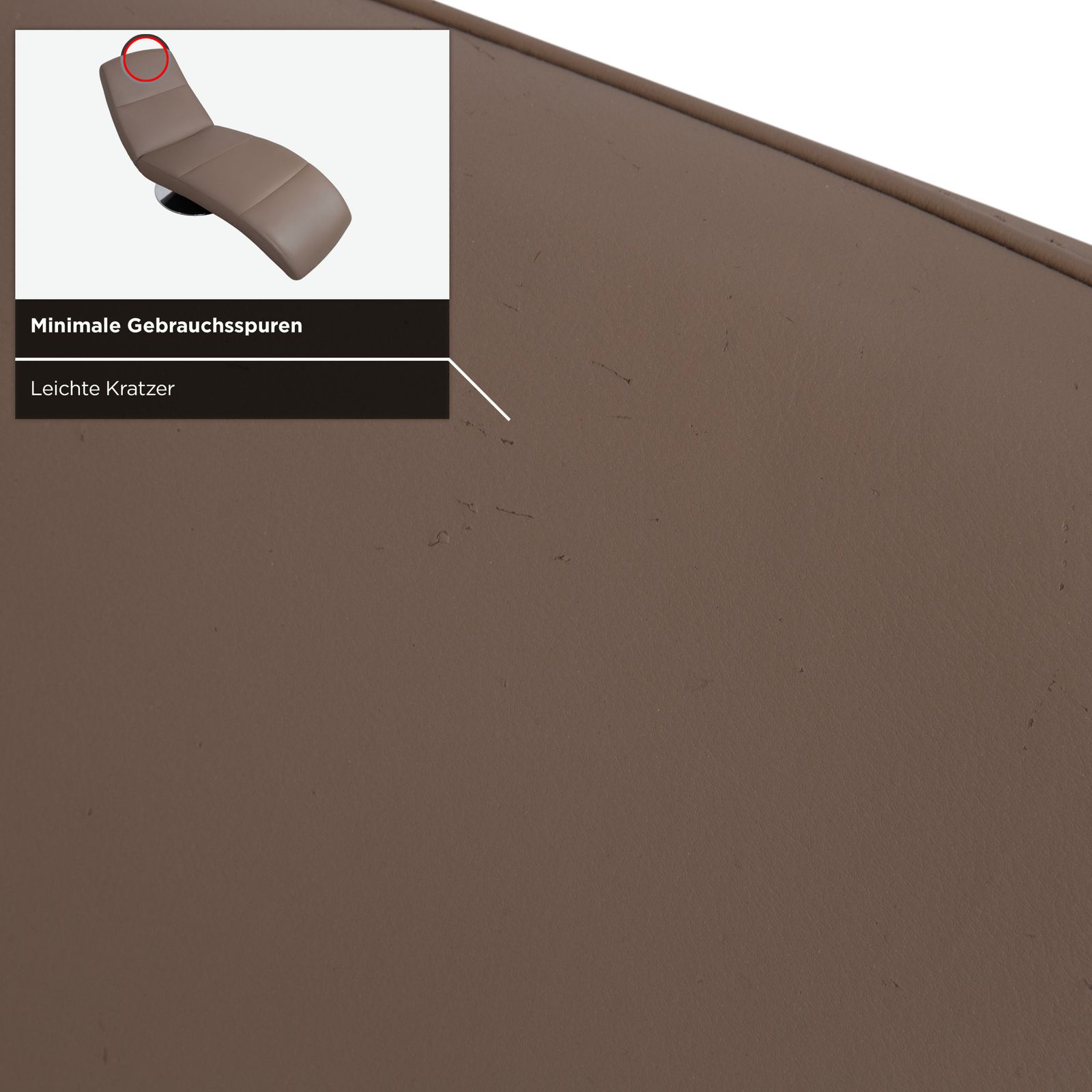 photo for sale Ewald Schillig Silence Leather Lounger Brown