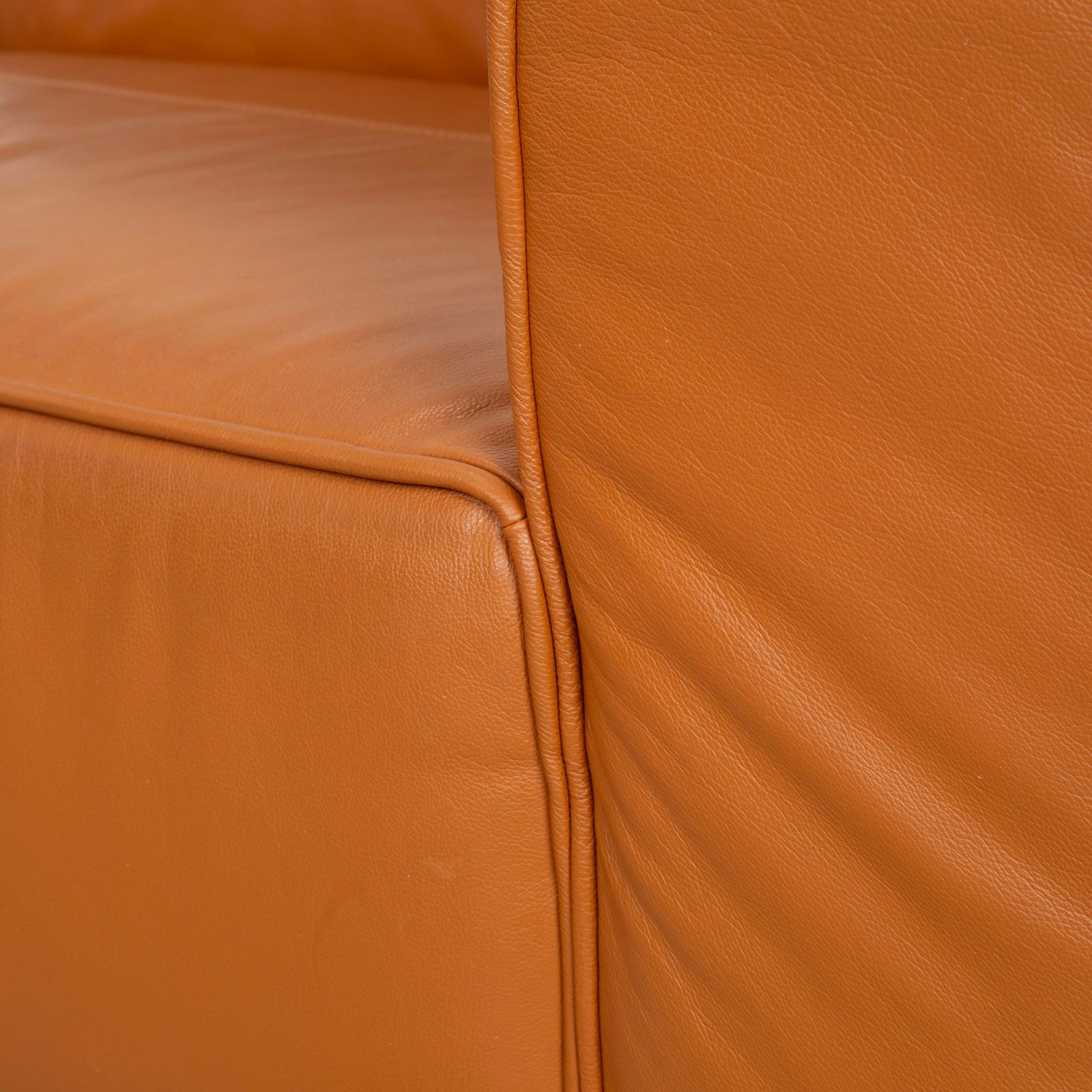 Boconcept Carmo Leather Corner Sofa Brown Cognac photo vinterior