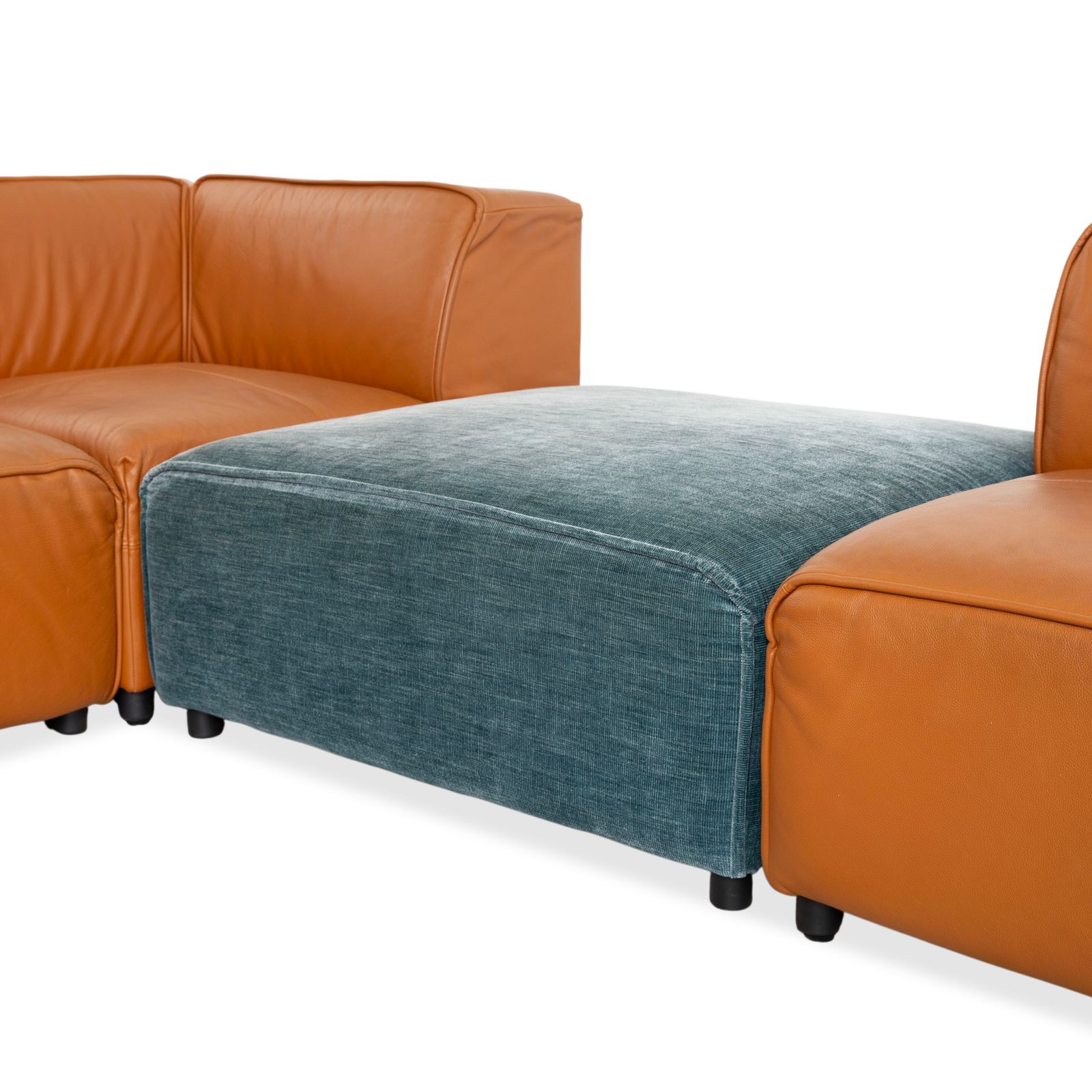 Boconcept Carmo Leather Corner Sofa Brown Cognac photo vintage