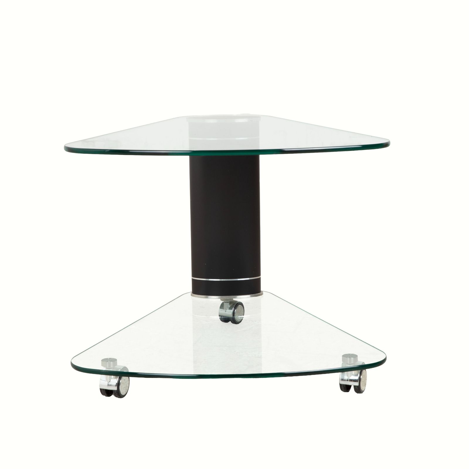 Meubels Stressless salontafel glas grijs zilver zwart met rolfunctie photo