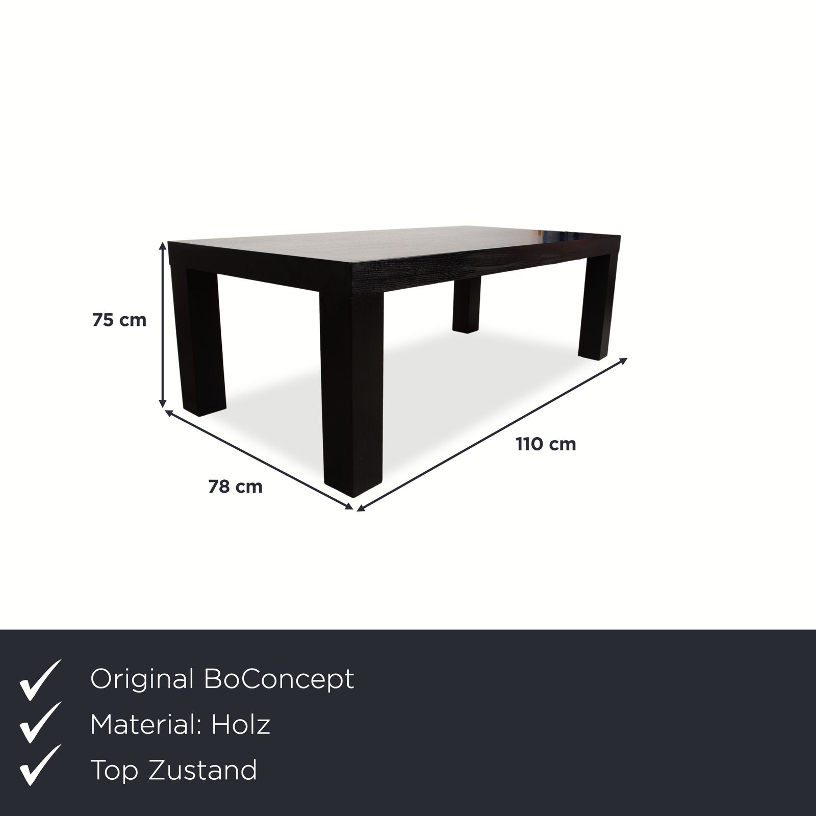 Table à manger BoConcept en bois noir photo furniture