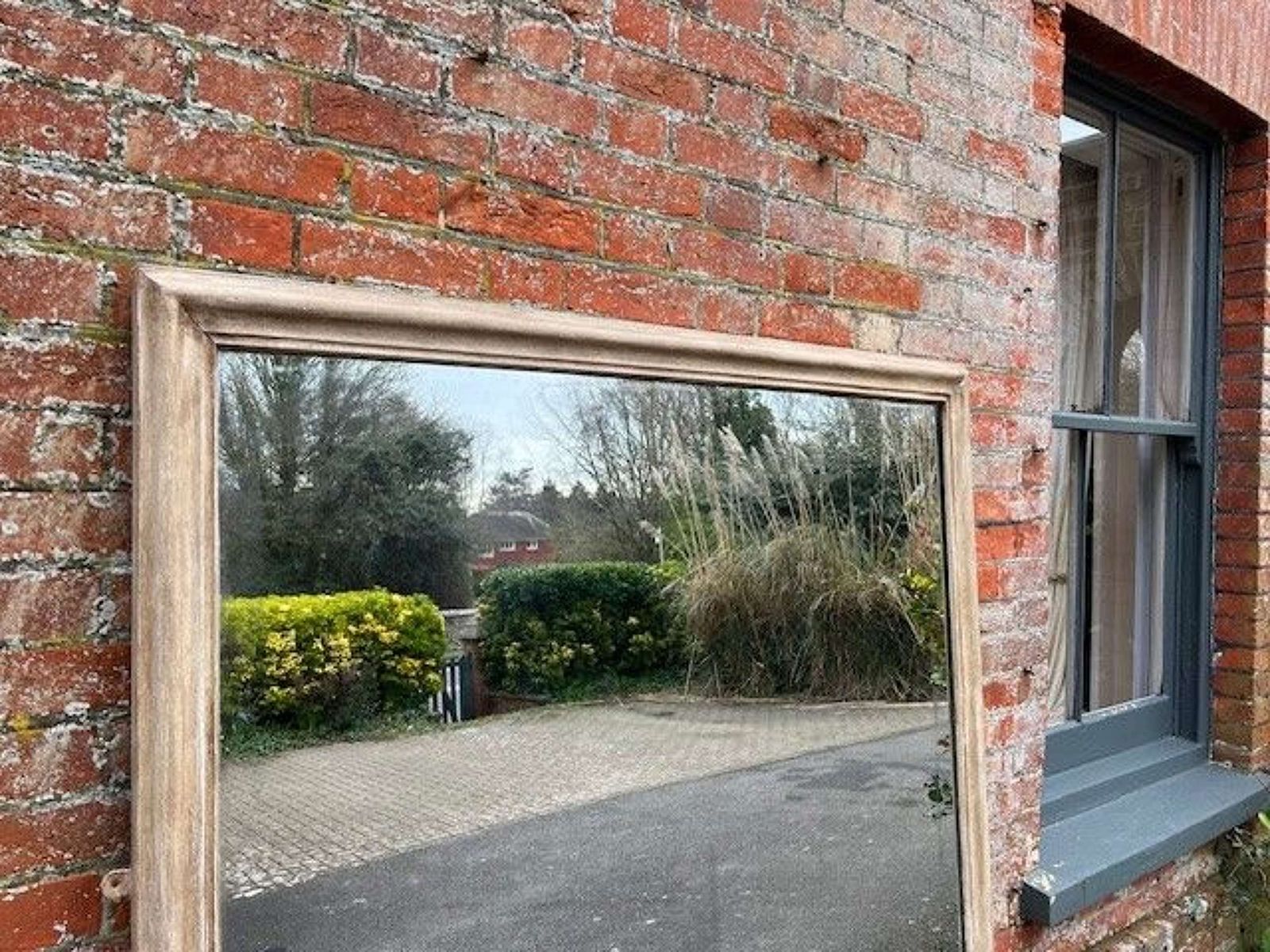 A Superb Large Antique English 19th C Carved Painted Overmantle Mirror photo 1950.0