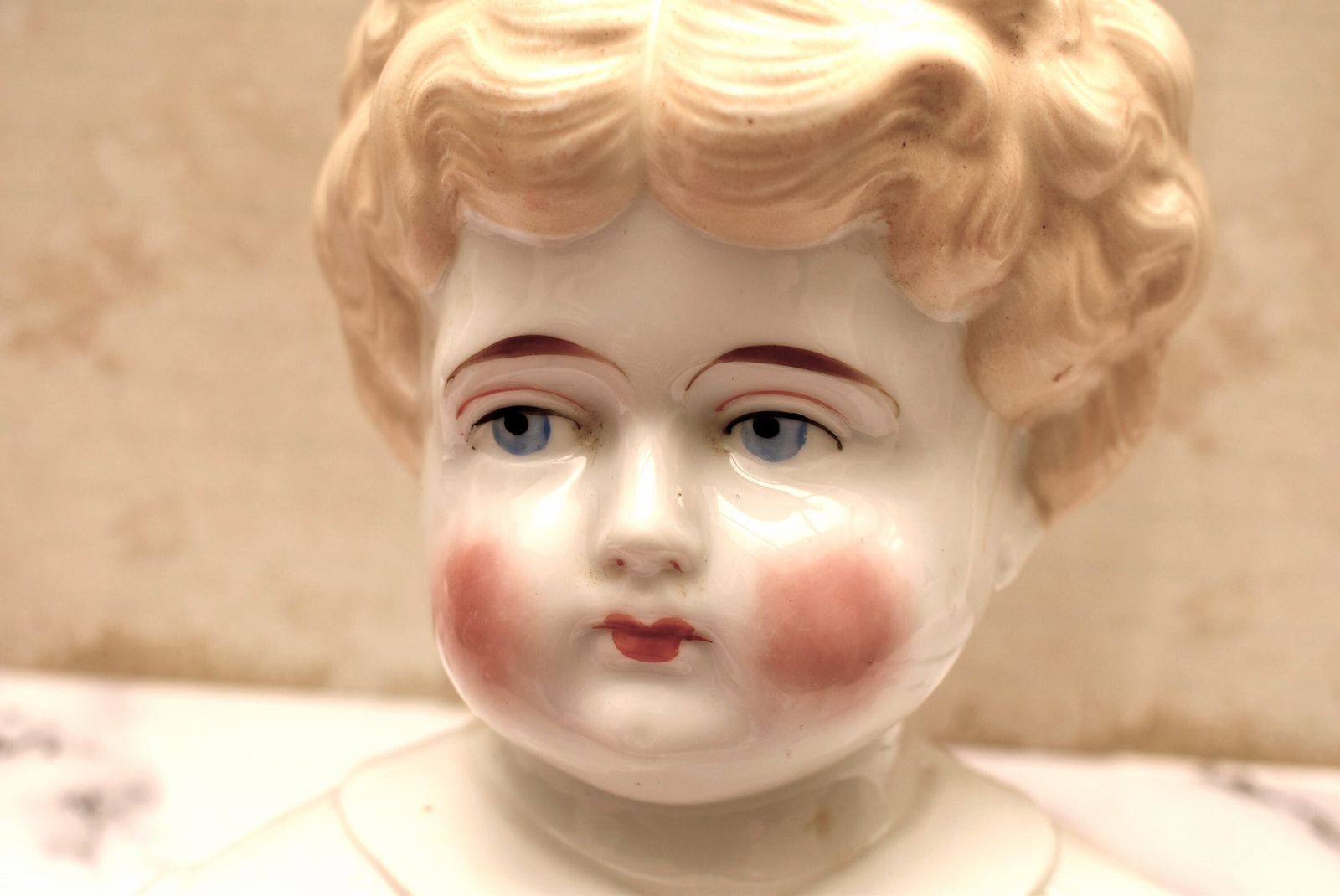 Hertwig Pet Name Large Victorian Doll Head   Amazing German Esther With Blonde Curls C1895 photo 145.0