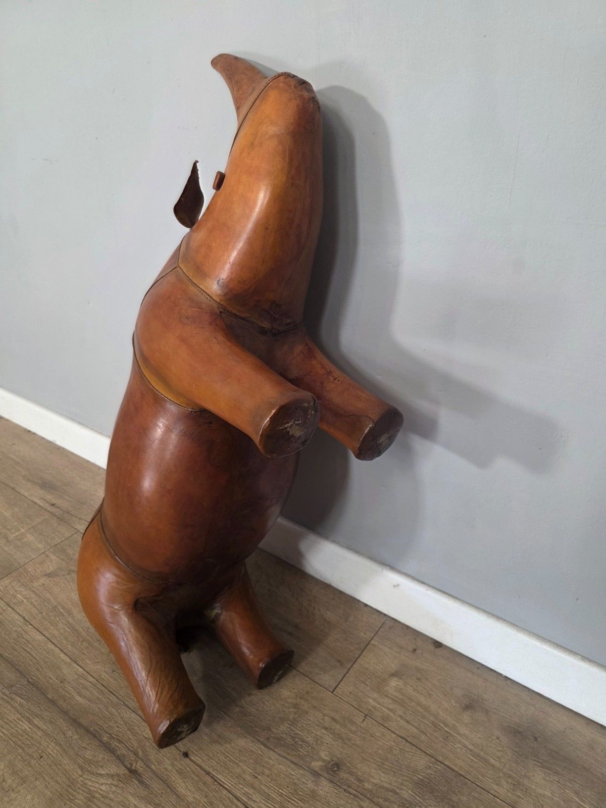 photo buy Large Leather Dimitri Omersa For Liberty London Rhino Footstool