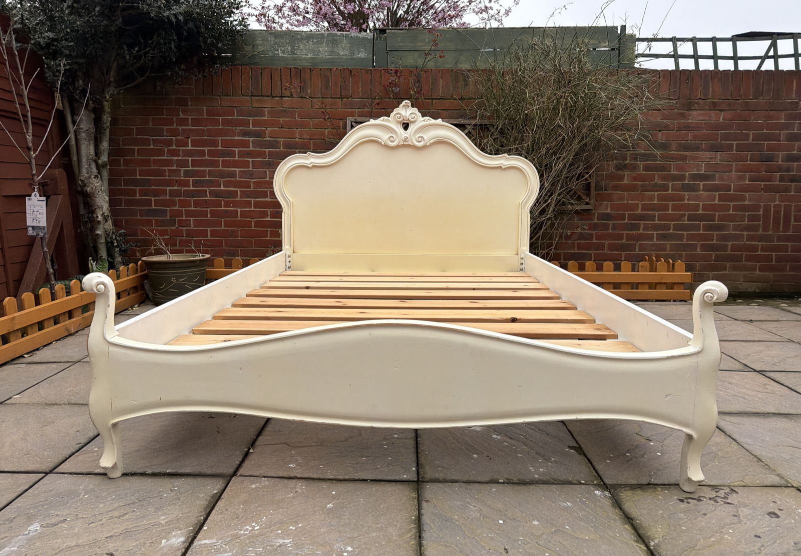 Gorgeous French Antique Leaf Style Double Bed Frame – Great Condition photo for sale