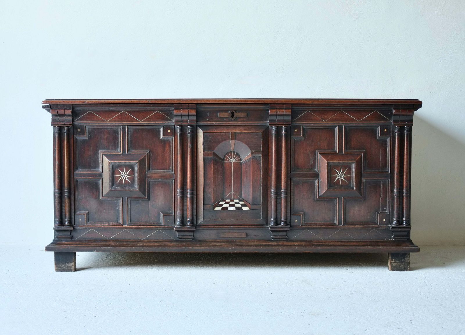 Charles II Anglo Dutch Coffer, 1600s photo for sale