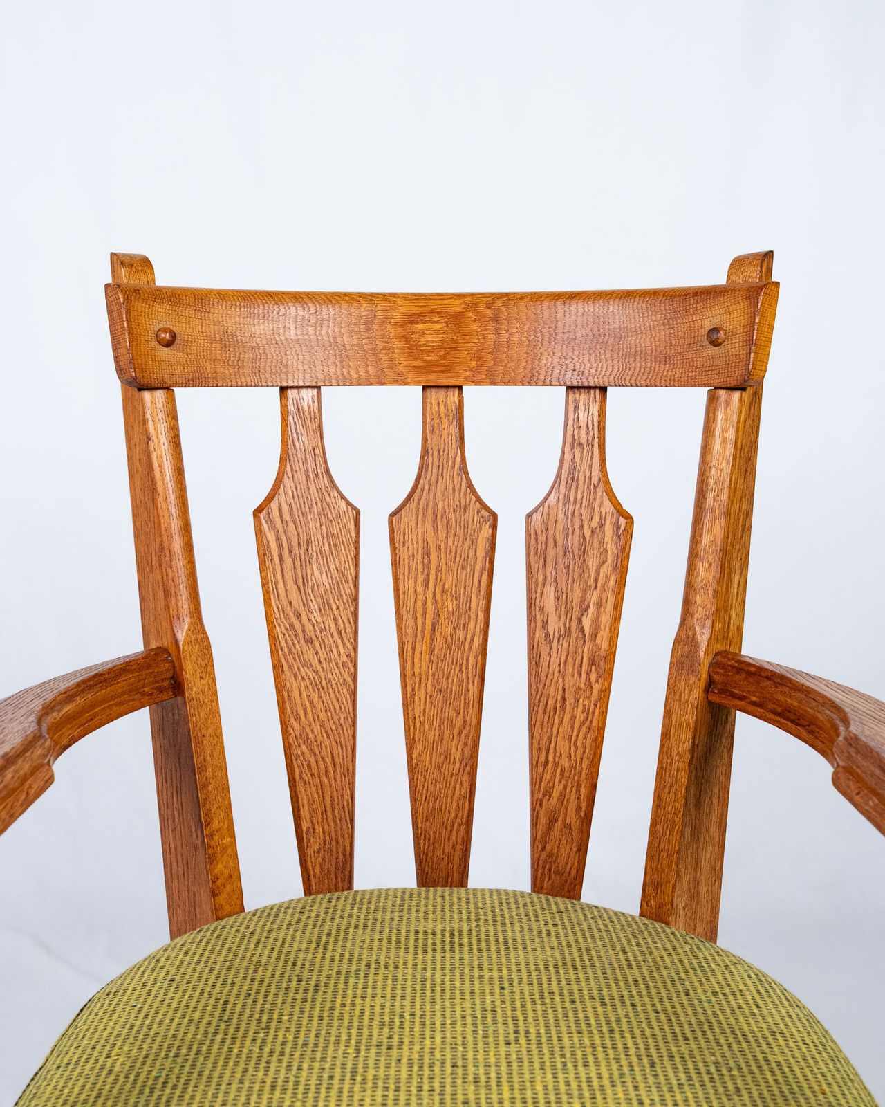 Set Of 4 Oak And Wool Chairs By Guillerme And Chambron For Votre Maison, France, 1950s photo buy